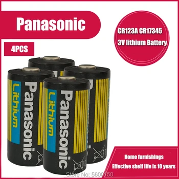 4pcs NOVÝ, Originálny Panasonic Lítiová batéria 3v 1400mah CR123 CR 123A CR17345 16340 cr123a suché primárne batérie pre kamery meter