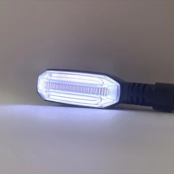 4PCS Univerzálne LED Zase Signálneho Svetla Na Motocykel Šípka Žltá Lampa DRL Tečúcej Vody, Flasher 2 v 1 Blinker Indikátor 12V