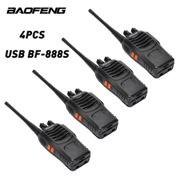 4pcs/veľa BaoFeng BF-888S Walkie Talkie Prenosné obojsmerná rádiová stanica Comunicador Vysielač Vysielač rádio