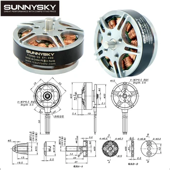 4pcs/veľa Sunnysky V2806 400KV/650KV disk motor pre RC modely lietadiel quadcopter multi-rotor drone príslušenstvo