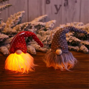 4pcs vianočné gnome nočné svetlo šťastný nový rok dekorácie ночник для дома lampa veilleuse led nuit Ночник детский #EN18