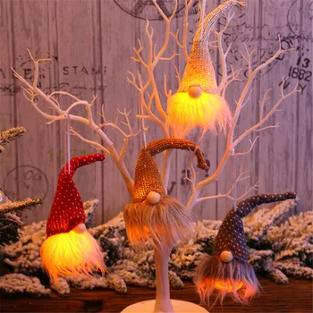 4pcs vianočné gnome nočné svetlo šťastný nový rok dekorácie ночник для дома lampa veilleuse led nuit Ночник детский #EN18
