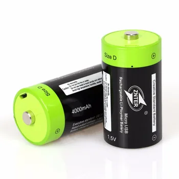 4Pcs ZNTER 1,5 V Batérie 4000mAh Micro USB Nabíjateľné Batérie D Lipo Batérie LR20 Pre RC Fotoaparát Drone Príslušenstvo