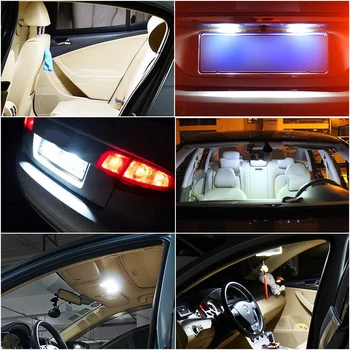 4x VLKOVCOVÝ C5W LED špz Čítanie Dome Lampa Pre Toyota Corolla RAV4 Camry Prado Avensis Yaris Hilux Prius Land Cruiser