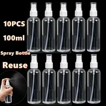 5/10pcs 100ml prenosné transparentný sprej fľaša sub-fľaša na dezinfekciu vody fľašu krásu malých zavlažovanie môže lotion fľašu