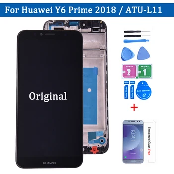 5.7 palcový Pre Huawei Y6 2018 ATU-L11 ATU-L21 ATU-L22 ATU-LX3 Pre Y6 Prime 2018 Full LCD Displej + Dotykový Displej Digitalizátorom. Montáž