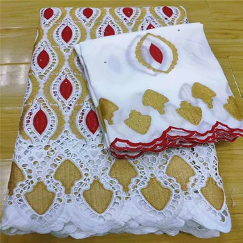 5 dvore Švajčiarskej čipky textílie najnovšie ťažké vyšívanie korálkami Afriky bavlnené tkaniny Swiss voile čipky populárne Dubaj štýl 13L518