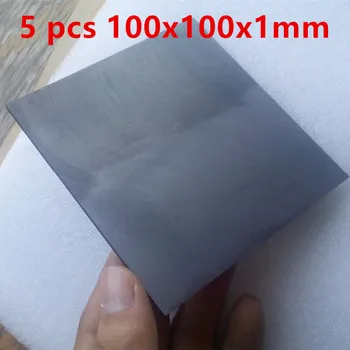 5 ks 100x100x1mm Vysoko čistého oxidu grafit list doska doska pre edm elektródy , elektrolýza dosky,elektródy grafit