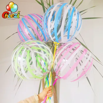 5 ks 18-palcové Crystal Prekladané Bublina Balóny Jelly candy transparentné bobo balón Svadby, Narodeniny, Party Dekorácie Deti globos