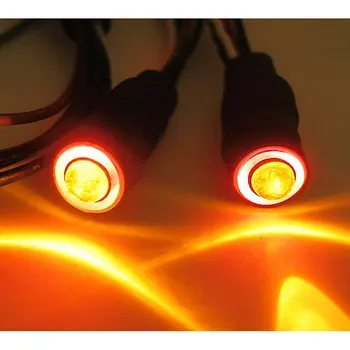 5 ks 5 mm Angel & Demon Eyes 2Leds LED predné svetlo Zadné Svetlo Na 1/10 RC Auto Červená+Biela Zelená+Biela Oranžová+Biela s vypínačom