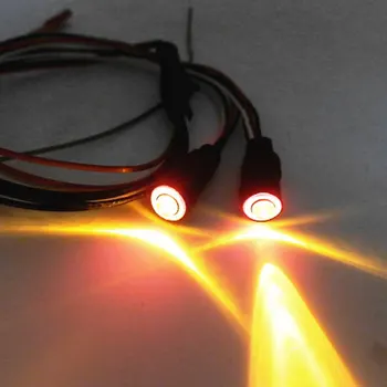 5 ks 5 mm Angel & Demon Eyes 2Leds LED predné svetlo Zadné Svetlo Na 1/10 RC Auto Červená+Biela Zelená+Biela Oranžová+Biela s vypínačom