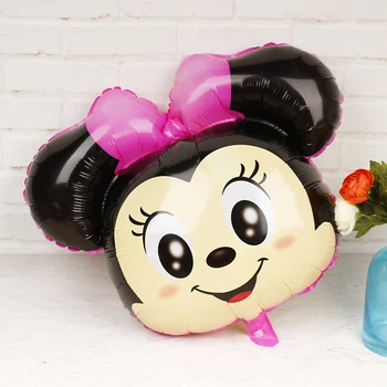 5 ks 70*43 cm roztomilý Mickey hlavu narodeninovej party dekorácie deti hélium balóniky cartoon ružová luk krásne Minnie mouse strany gule