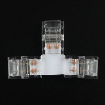 5 ks 8mm 2PIN L/ T / X Tvar Led RGB konektor Pre pripojenie roh pravý uhol 8 mm 5050 2835/3528 RGB LED Pásy Svetla