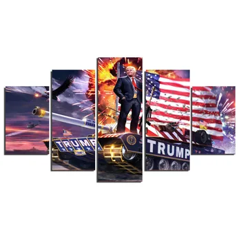 5 Ks American Donald Trump Plagát Moderných Domov Stenu Decor Plátno Obrázok Umenie HD Tlač Maľovanie Na Plátno Pre Obývacia Izba