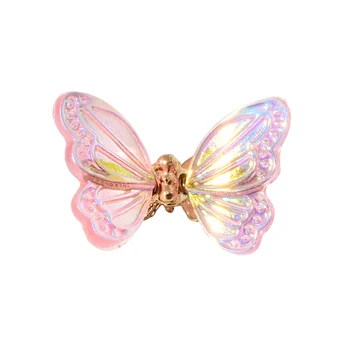 5 ks Aurora Motýľ, Nail Art, Ozdoby AB Farebné 3D Lietajúce Motýle Zirkón na Nechty, Ozdoby DIY UV Manikúra Príslušenstvo