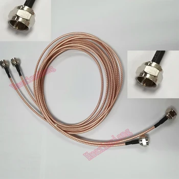5 KS F Typ Mužskej F Samec Konektor Konektor ANTÉNNY Koaxiálny adaptér Predĺženie Pigtail Kábel Pre TV Set-top Box RG316