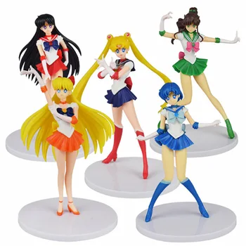 5 ks/set Sailor Moon Socha Obrázok Hračky
