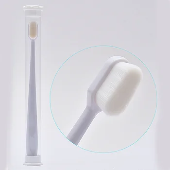 5 ks Ultra-jemné hebké Vlasy Eco Friendly Kefka Prenosná Cestovná Zubná Kefka S Box Mäkká Vlákna Nano Kefka Oral Hygien