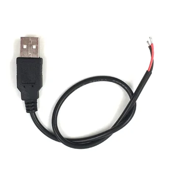 5 ks USB Konektor Konektor pre Adaptér s 32 cm Drôtu pre LED Pásy, LED Svetlá String DIY 5V DC Konektor USB 2.0 Zásuvka Elektroinštalácie