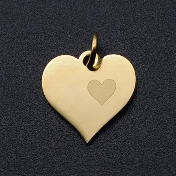 5 ks/veľa Elegantných Srdce Nehrdzavejúcej Ocele DIY Prívesok Charms Na Výrobu Šperkov Náhrdelník Náramok