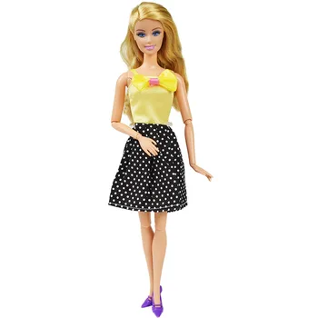 5 Ks/veľa Polka Dot Sukne Jogy Nosenie Doll Oblečenie, Príslušenstvo, Domáce Šaty, detské Výrobky Dievča Hračky pre Bábiku Barbie Šaty