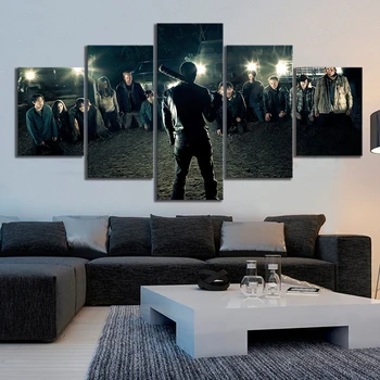 5 Kus Plátna Maľovanie Walking Dead Filmový Plagát HD Obrázky na Stenu Umelecké Dekoratívne Maľby na Steny v Obývacej Izbe Dekor