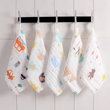 5 pack slín uteráky štyroch vrstiev gázy uteráky čistej bavlny tenká bavlna gázy vreckovky pre deti