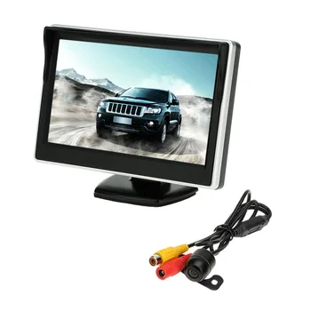 5 Palca TFT LCD Monitor Auto Zozadu Zálohovanie Chodu Systému + HD Parkovacie Kamery