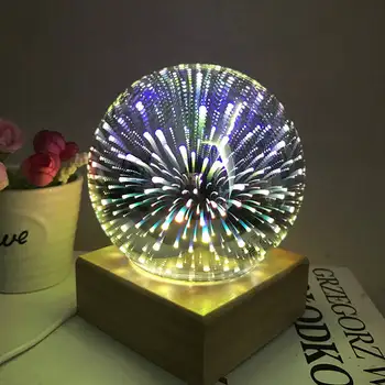 5 palcový Magic Ball Farebné sklo loptu lampa 3d Hviezdne Nebo Nočné svetlo s USB napájaním Pre deti Spálne Dekorácie Vianoce