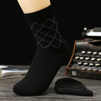 5 Párov/Veľa pánske Ponožky Comfotable Prírody na Jeseň Bavlna Formálne jednofarebné Ponožky Priedušná Business Čierny pes Krátke Ponožky Meias