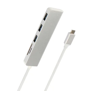 5-v-1 Typ-C HUB Aluminiu Zliatiny USB napájací Adaptér USB 3.0 Port SD Kariet Pre Chuwi Hi10 X UBook Pro X Hi10x 10.1