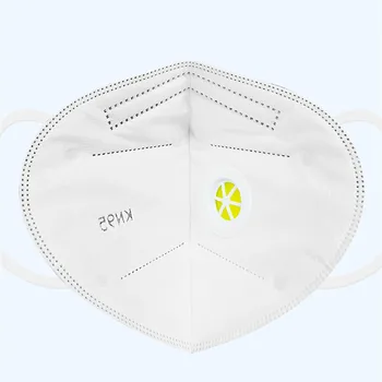 5 Vrstiev Biela KN95 Úst Maska S Dýchaním Ventil FFP2 Proti prachu, Ochranné Pleťové Masky Respirátor 95% Filtrácia Bezpečnosti Maska
