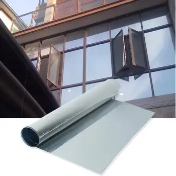 50*100 cm Vodotesný Strieborný Okno Film Jeden Spôsob, ako Zrkadlo UV Odmietnutie Nálepky Izolácie ochrana Osobných údajov Home Office Okenné Dekorácie