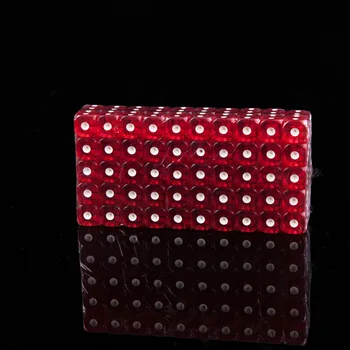 50/100ks Priehľadných Pokerové Žetóny kocky 14 mm Šesť Jednostranný Mieste Dosková hra Kocky D&D RPG Hry Strany Kocky Hazardných hier Kocky s Bag GYH