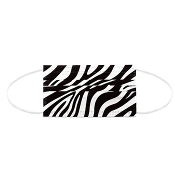 50/30PCs Čierna a Biela Zebra Módne Dospelých Úst Maska Tri vrstvy Hrubé Tlač Jednorazové Maska Anti-Peľ Masku na Tvár