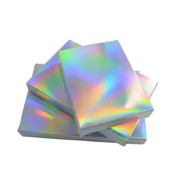 50 Ks Hologramy Laser, Papier Box Kartónov Malá Darčeková Krabička Balík, Kozmetika, Šperky Obalov Lepenky, Krabice