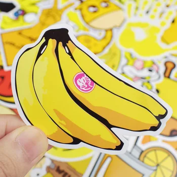 50 KS Žltá Graffiti Nálepky Zábavné Anime Roztomilý Nálepka pre Deti DIY Skateboard Notebook Bicykli Batožiny Snowboard Auto Obtlačky