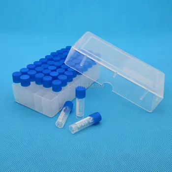 50 kusov plastových 1.8 ml zmrazenie trubice + jeden kus 50 otvory plastové Zmrazenie trubice úložný box pre experiment