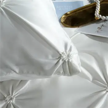 50 Luxusné Hodvábne Obliečky Nastaviť Kráľovná Cumlík posteľná bielizeň Nastaviť Kráľ Perinu Nastaviť UO01#