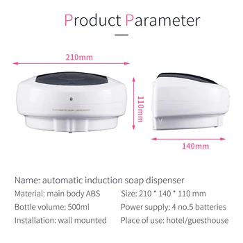 500 ml Inteligentný Senzor Tekuté Mydlo Automatický Dávkovač Mydla voľnú Ruku Touchless Sanitizer kúpeľňové Doplnky Pre Kuchyňa