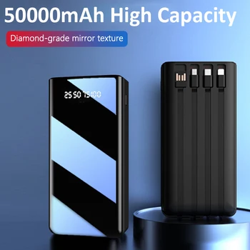 50000mAh Power Bank Prenosné Rýchlo Nabíjačka Powerbank Externé Batérie Poverbank 50000 mAh pre iPhone Xiao Samsung Huawei