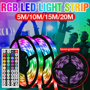 5050 SMD Pásky Svetlo RGB Vodotesné Svietidlo Páska Flexibilné LED Pásky 5M 10 M 15M 20 M, TV joj, Svetlo DC 12V Dekor Ampoule Pásy