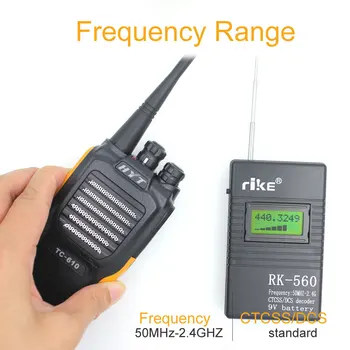 50MHz-2.4 GHz Prenosné Ručné Frequency Counter RK560/RK-560 DCS CTCSS Rádio Tester RK-560 Merač Frekvencie