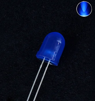 50pcs 10 mm LED Diódami Modrej Kolo Svetla Rozptýleného 20mA 3V Cez Otvor 10 mm DIP Svetlo Emitujúca Dióda LED na Čítanie Elektronických Komponentov