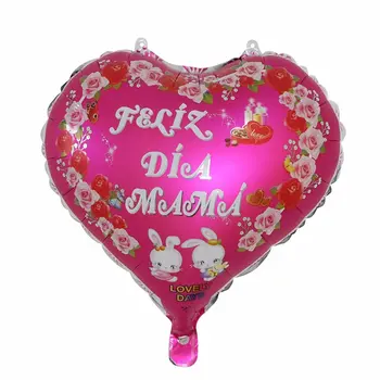 50pcs 18-palcové Srdce španielsky Šťastný Deň matiek Balón Lásky Mama Feliz Dia Fólie Ballon Matka Dekorácie Hélium Vzduchu Globos