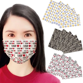 50PCs/20PCs Anti-fog Úst Maska pre Dospelých Osobnosti Ochranné Úst Maska Tri vrstvy Priedušné pre dospelých Geometrické Maska