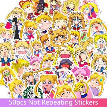 50pcs Anime Sailor Moon Nálepky Paster Cartoon Zápisník Plavidlá Dekor Cosplay Kostýmy Prop Príslušenstvo nálepky Hračky
