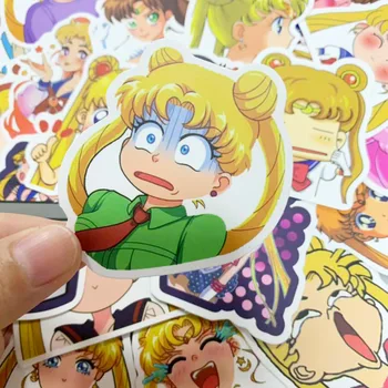 50pcs Anime Sailor Moon Nálepky Paster Cartoon Zápisník Plavidlá Dekor Cosplay Kostýmy Prop Príslušenstvo nálepky Hračky