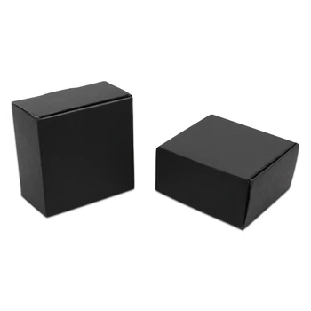50pcs Black/ White Lepenky, Papierové Darčekové krabičky na Svadby, Narodeniny Láskavosti Candy Remesiel Balenie Box Skladací Kraft Package Boxy