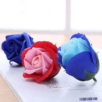 50Pcs/Box 3-vrstvový Simulované Rose Voňajúce Mydlo Kvet Vianoce, Valentína Darček k Narodeninám Krásne Umelé Ruže, Kvety Mydlo